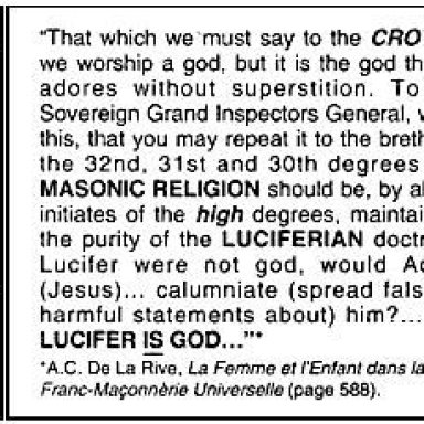 Masonry is Luciferian