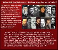 Reformers Interpretations of Anti-Christ